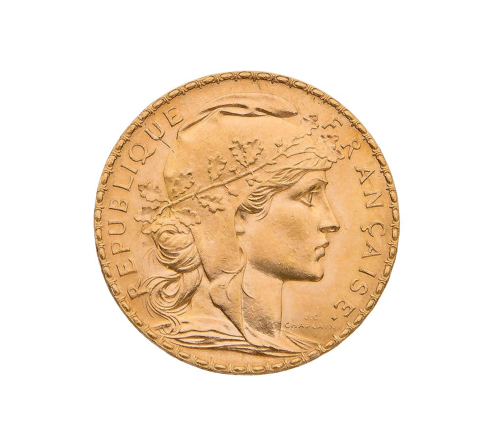 Lot 598: France: 1911 20-Francs Gold