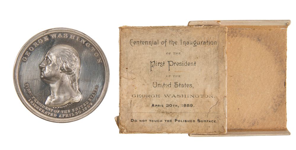 Lot 619: George Washington Silver Inauguration Medal