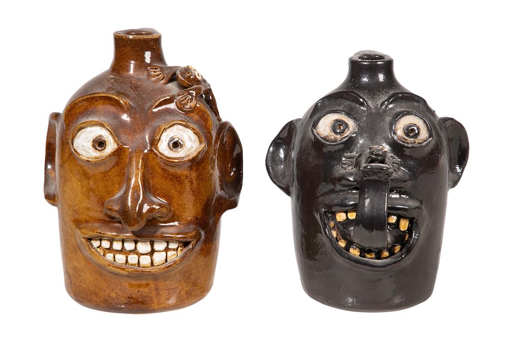 Lot 262: Robert Jackson Ugly Face Pottery Jugs