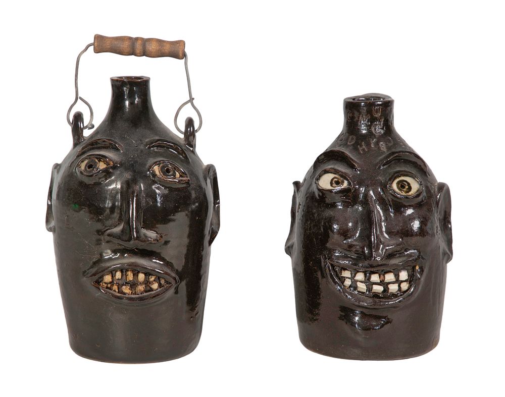 Lot 263: Robert Jackson Ugly Face Pottery Jugs
