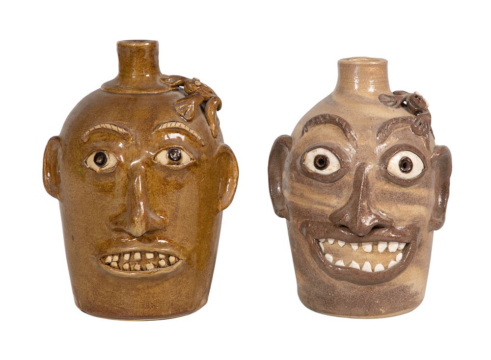 Lot 264: Robert Jackson Ugly Face Pottery Jugs