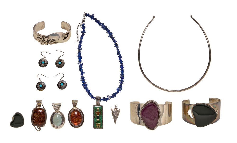 Lot 286: Native American Sterling Silver Jewelry Assortment