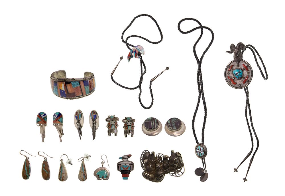 Lot 287: Native American Sterling Silver Jewelry Assortment