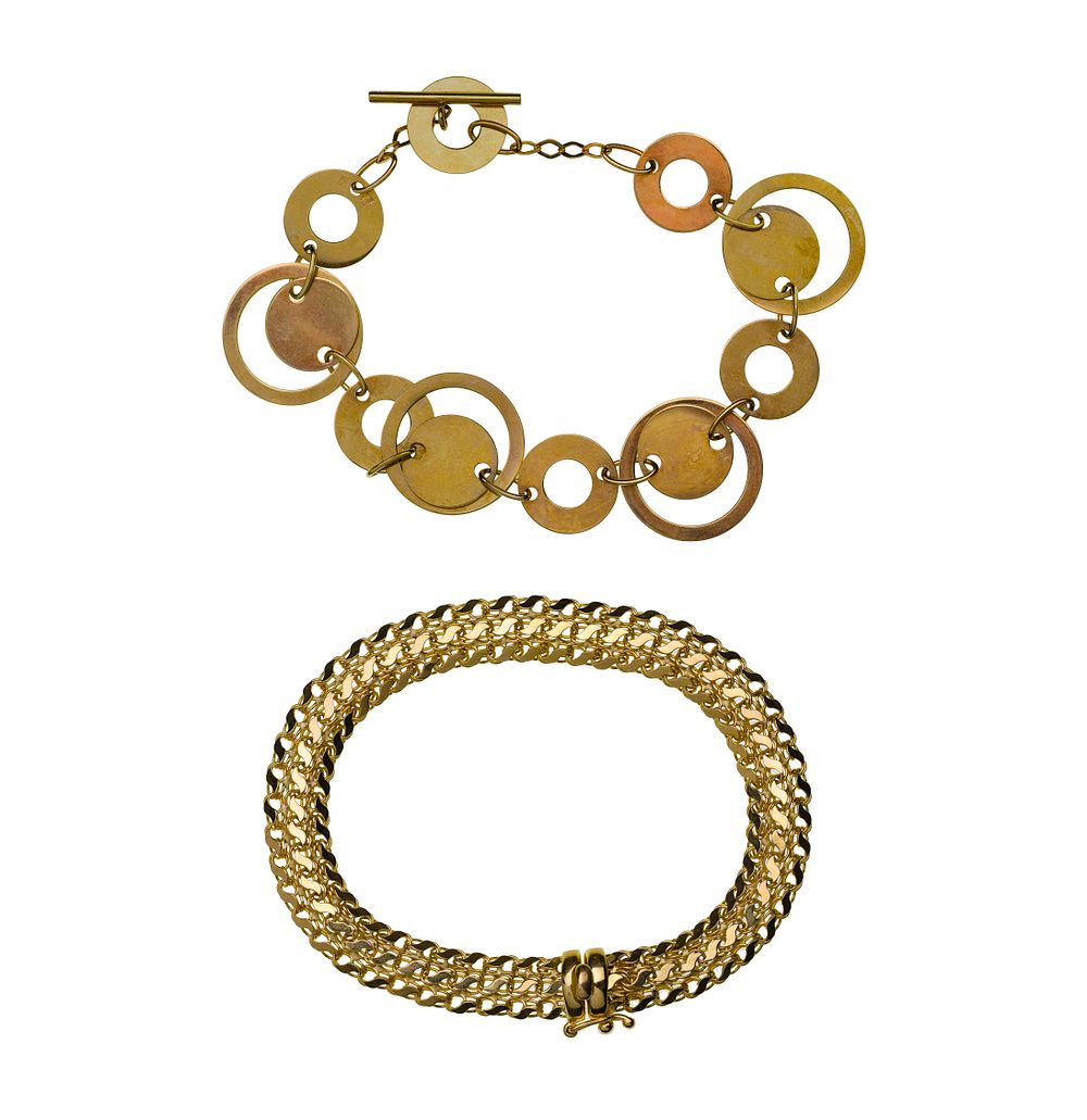 Lot 307: 14k Yellow Gold Bracelets