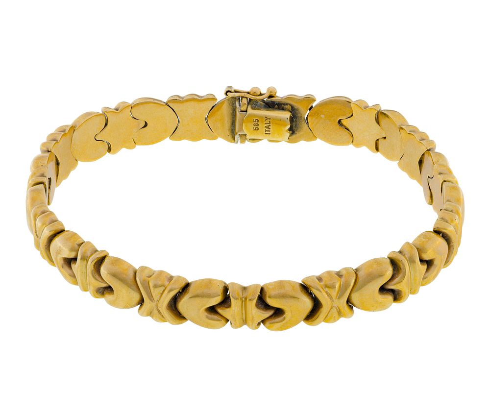 Lot 320: 14k Yellow Gold Bracelet