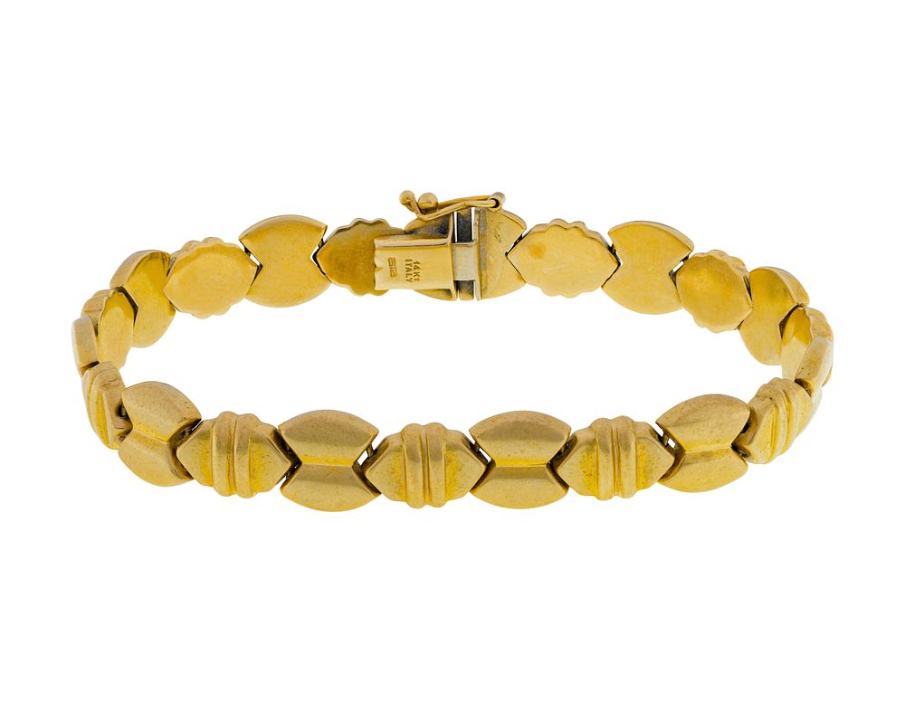 Lot 323: 14k Yellow Gold Bracelet