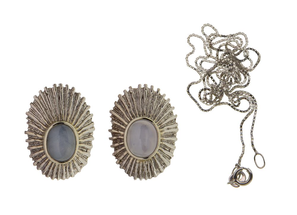 Lot 343: 14k White Gold Jewelry
