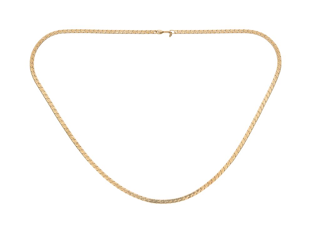 Lot 358: 14k Yellow Gold Necklace