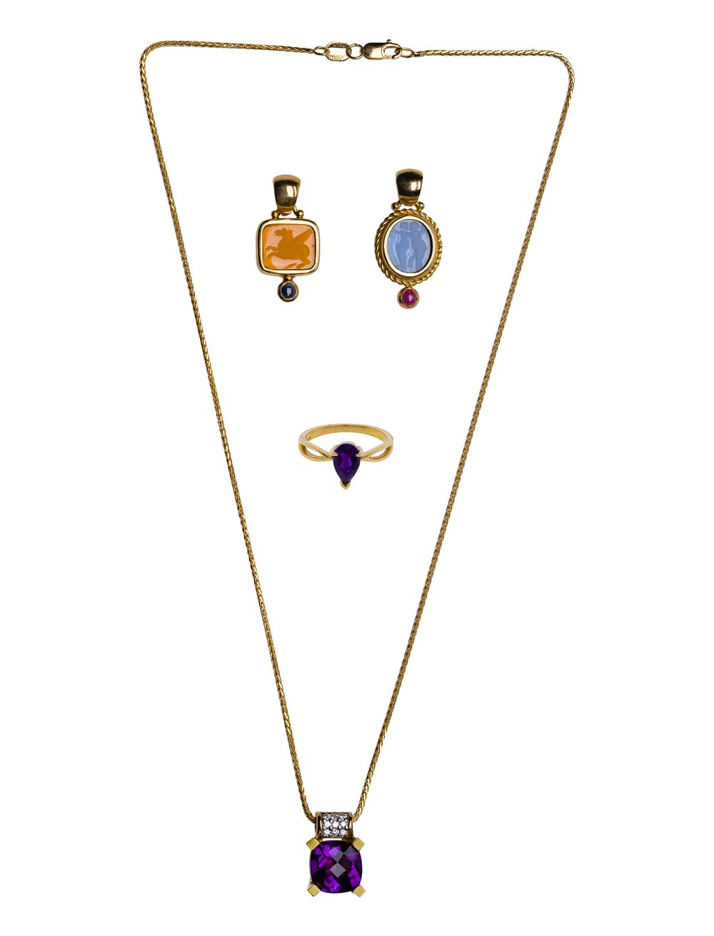 Lot 401: 18k and 14k Yellow Gold Jewelry Assortment
