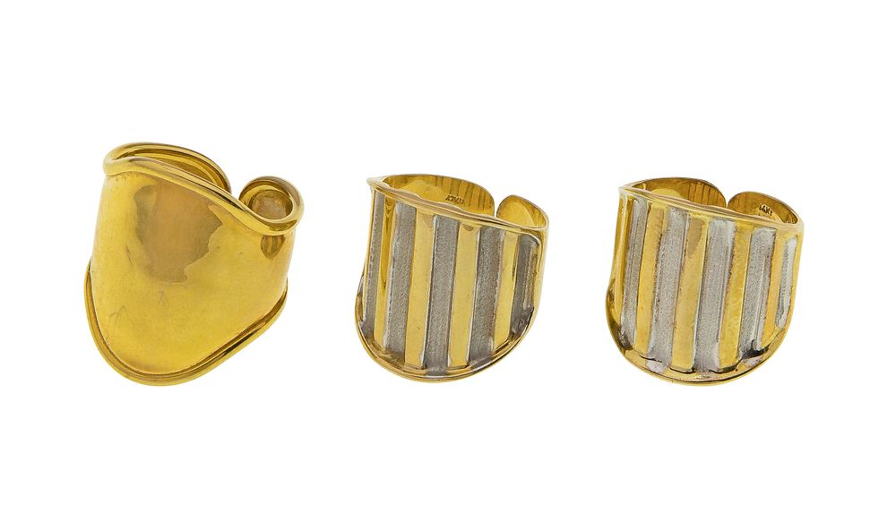 Lot 415: 14k Gold Ring Assortment