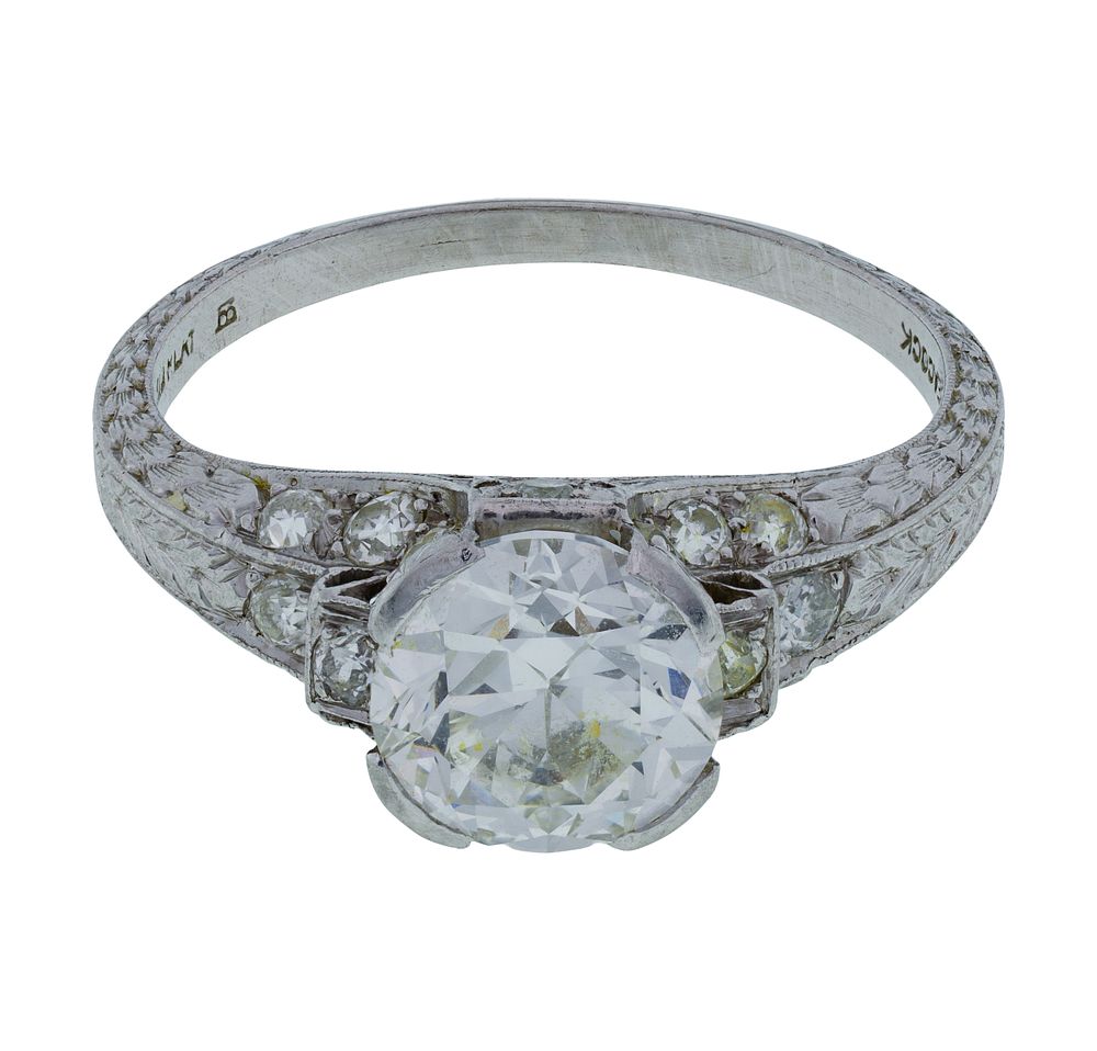 Lot 461: C D Peacock Platinum and Diamond Ring
