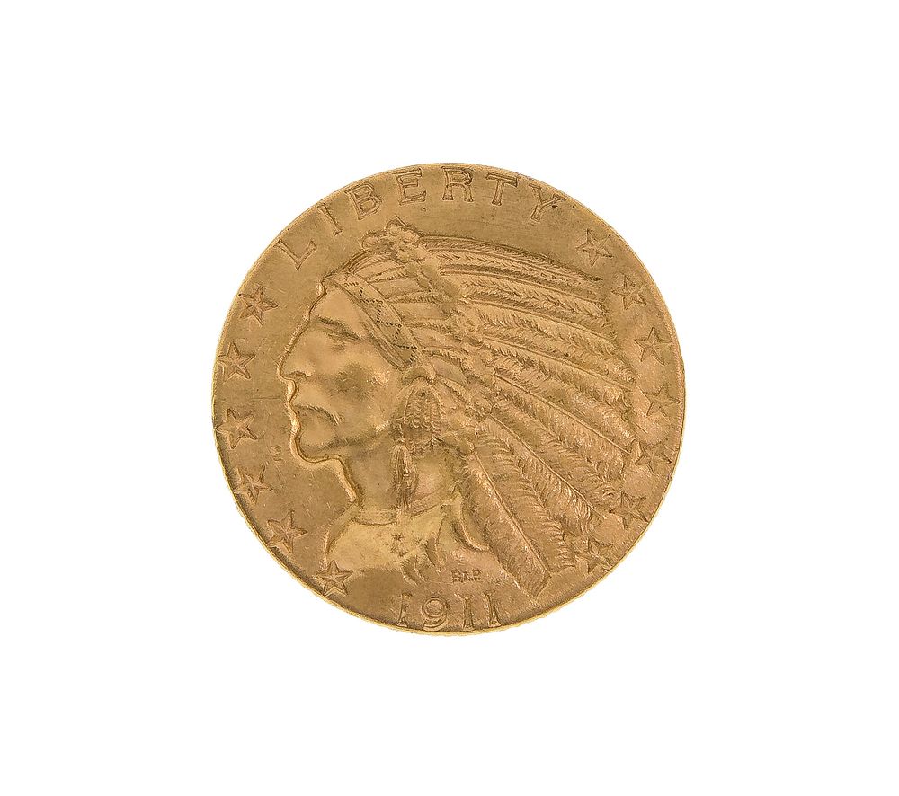 Lot 479: 1911 $5 Indian Gold Coin