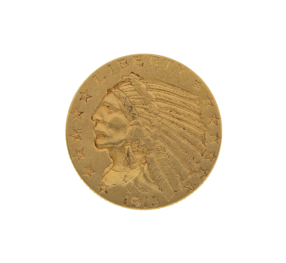 Lot 480: 1913 $5 Indian Gold Coin