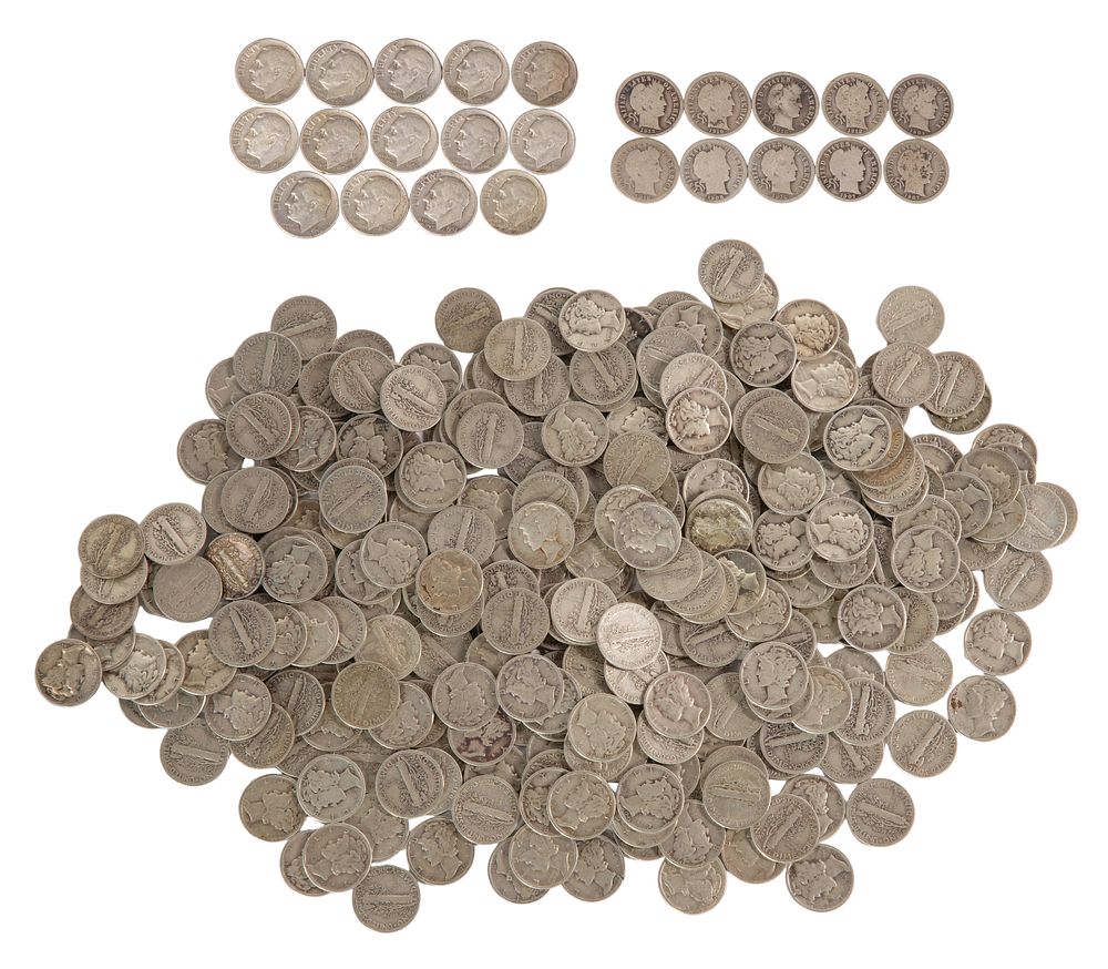 Lot 488: US Silver 10c Assortment
