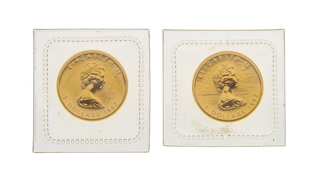 Lot 501: Canada: 1982 $5 Maple Leaf Gold Coins