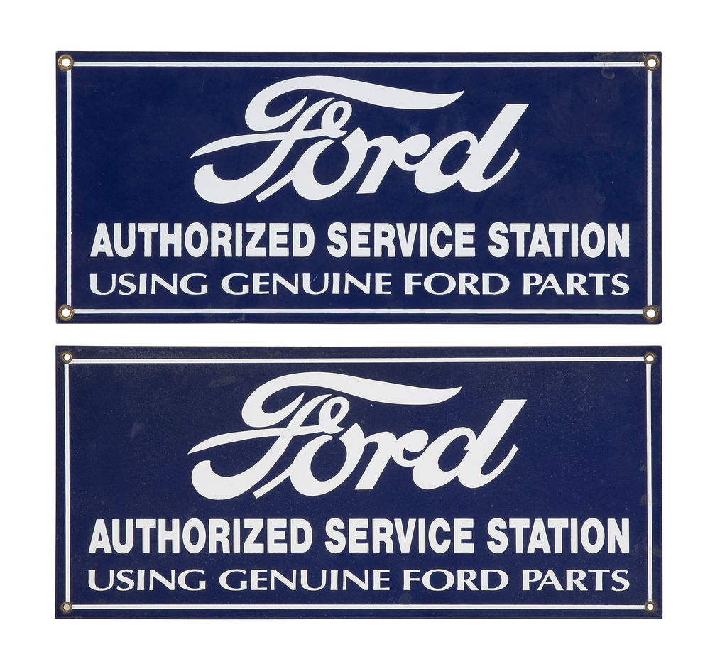 Lot 252: Ford Enamel Signs