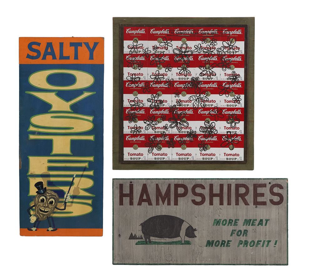 Lot 254: Wood Advertising Sign Assortment