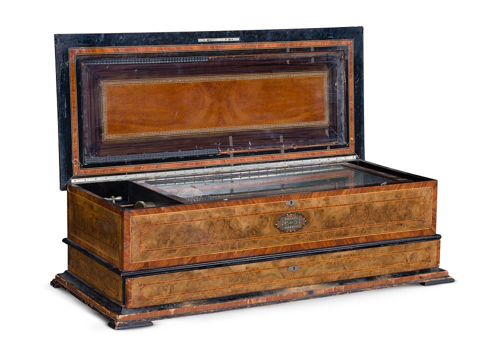 Lot 279: A. Frankfield Inlaid Swiss Cylinder Music Box