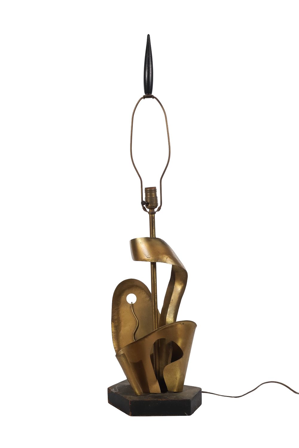 Lot 306: Heifetz Brass Table Lamp