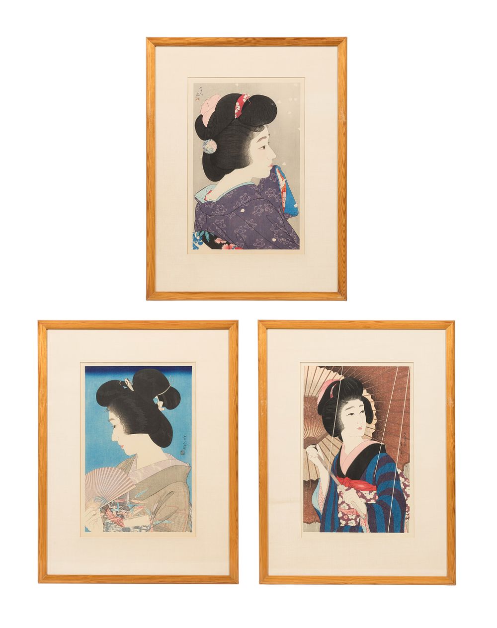 Lot 308: Torii Kotondo (Japanese, 1900-1976) Woodblock Print Assortment