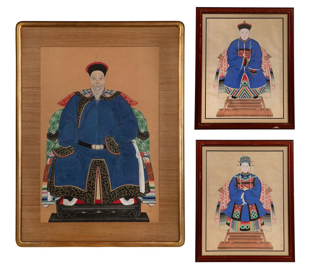 Lot 310: Chinese Ancestral Portrait Assortment