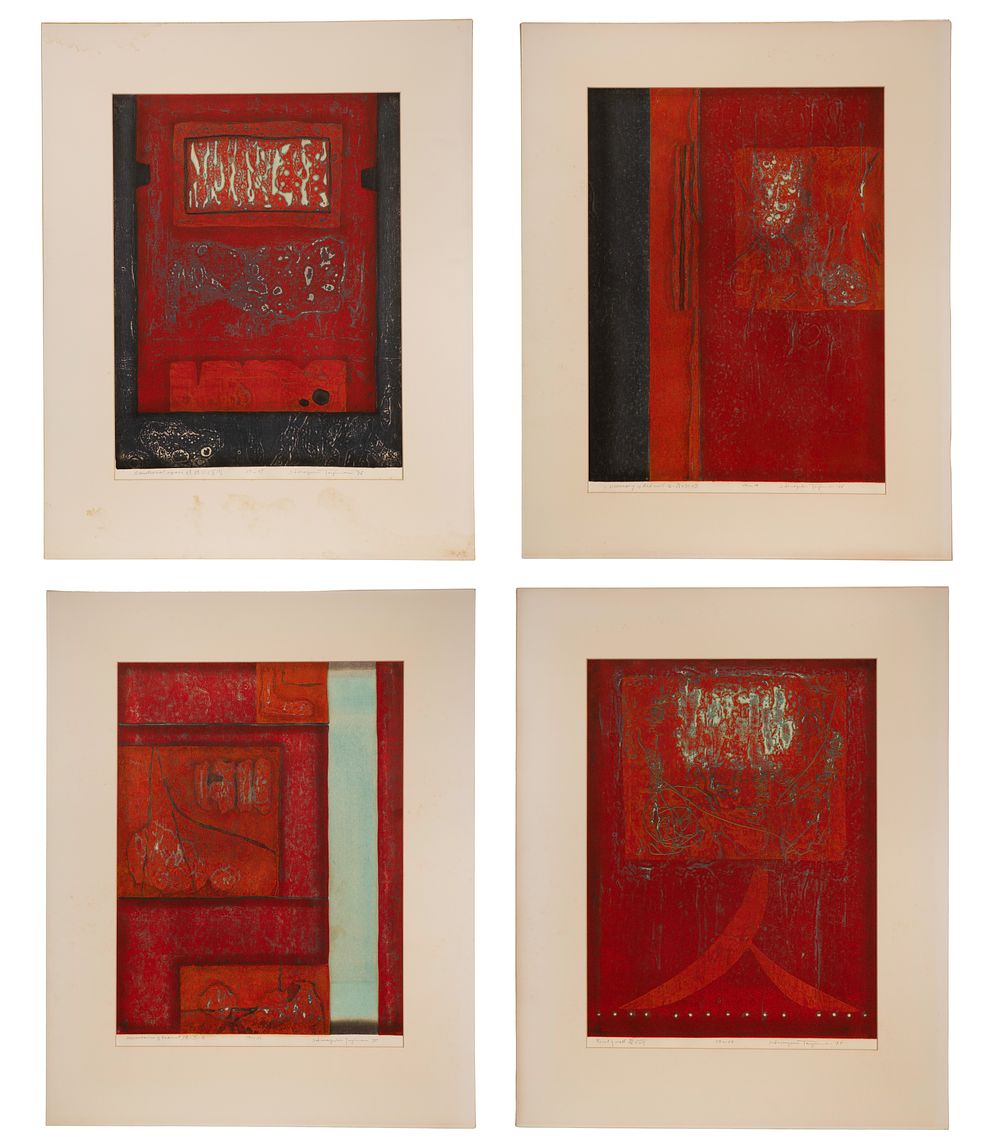 Lot 311: Hiroyuki Tajima (Japanese, 1911-1984) Woodblock Assortment