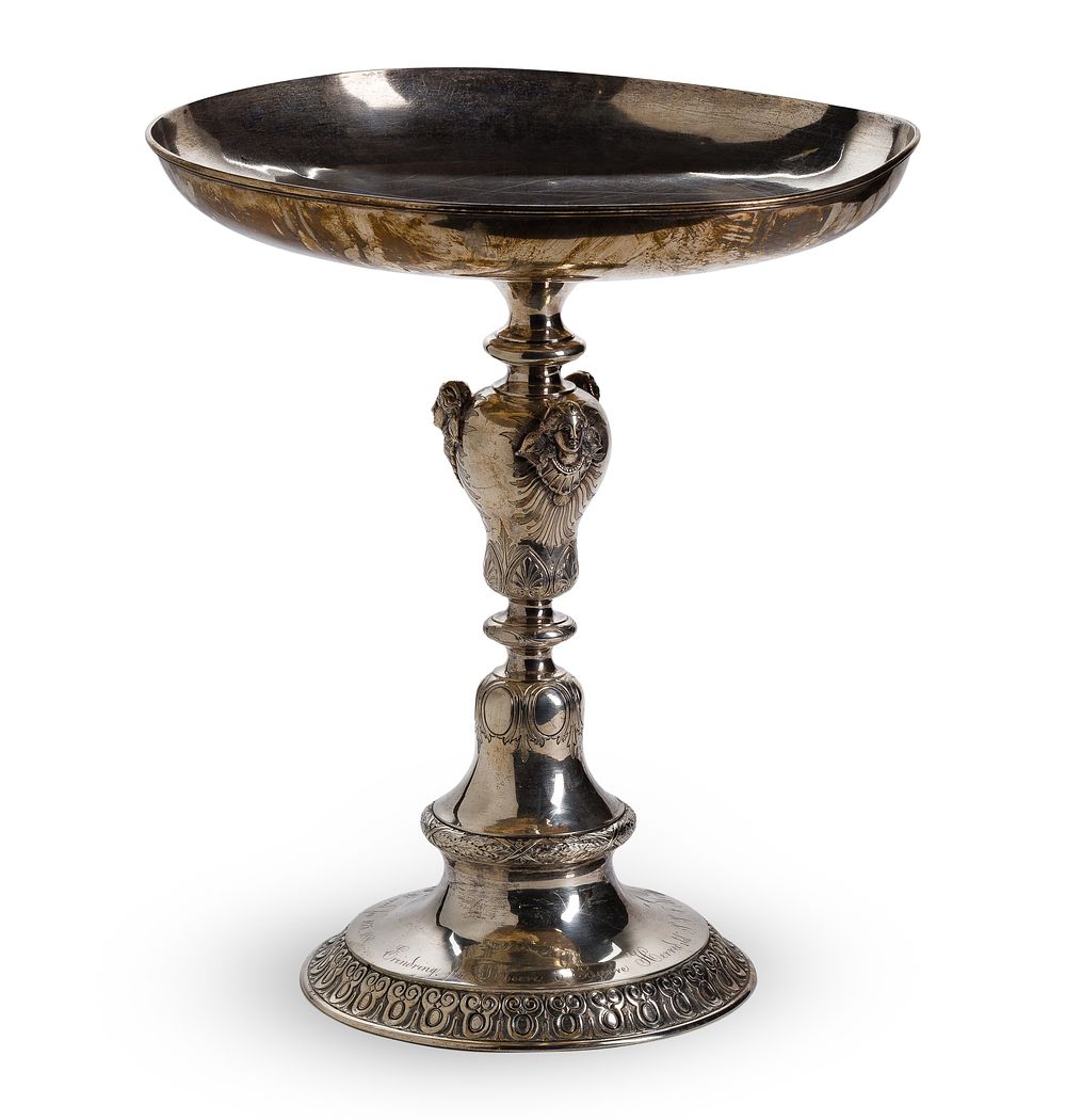 Lot 319: Danish European Silver Presentation Compote