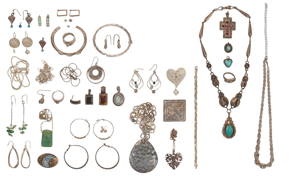 Lot 344: Sterling Silver and Costume Jewelry Assortment