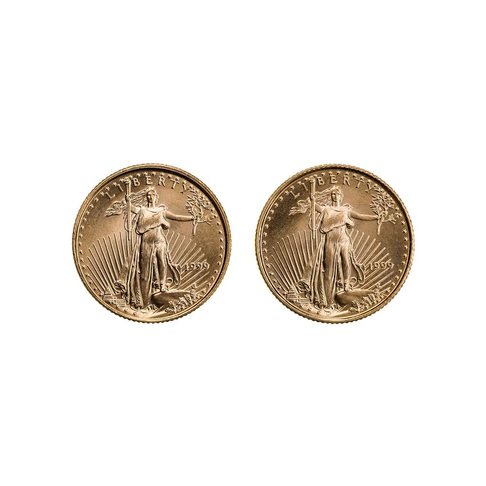 Lot 251: 1999 $5 Gold Eagles Unc.