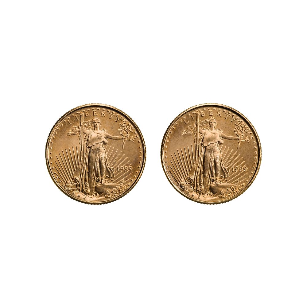 Lot 252: 1999 $5 Gold Eagles Unc.