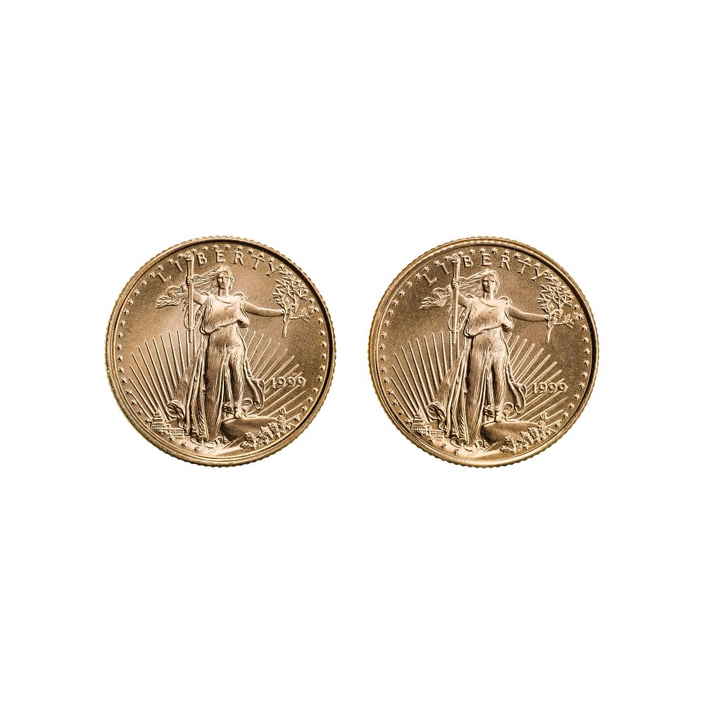 Lot 253: 1999 $5 Gold Eagles Unc.