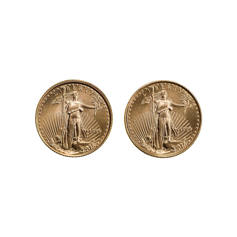 Lot 256: 1999 $5 Gold Eagles Unc.