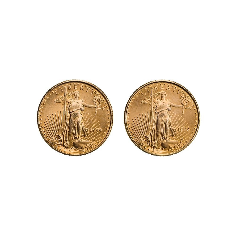 Lot 257: 1999 $5 Gold Eagles Unc.