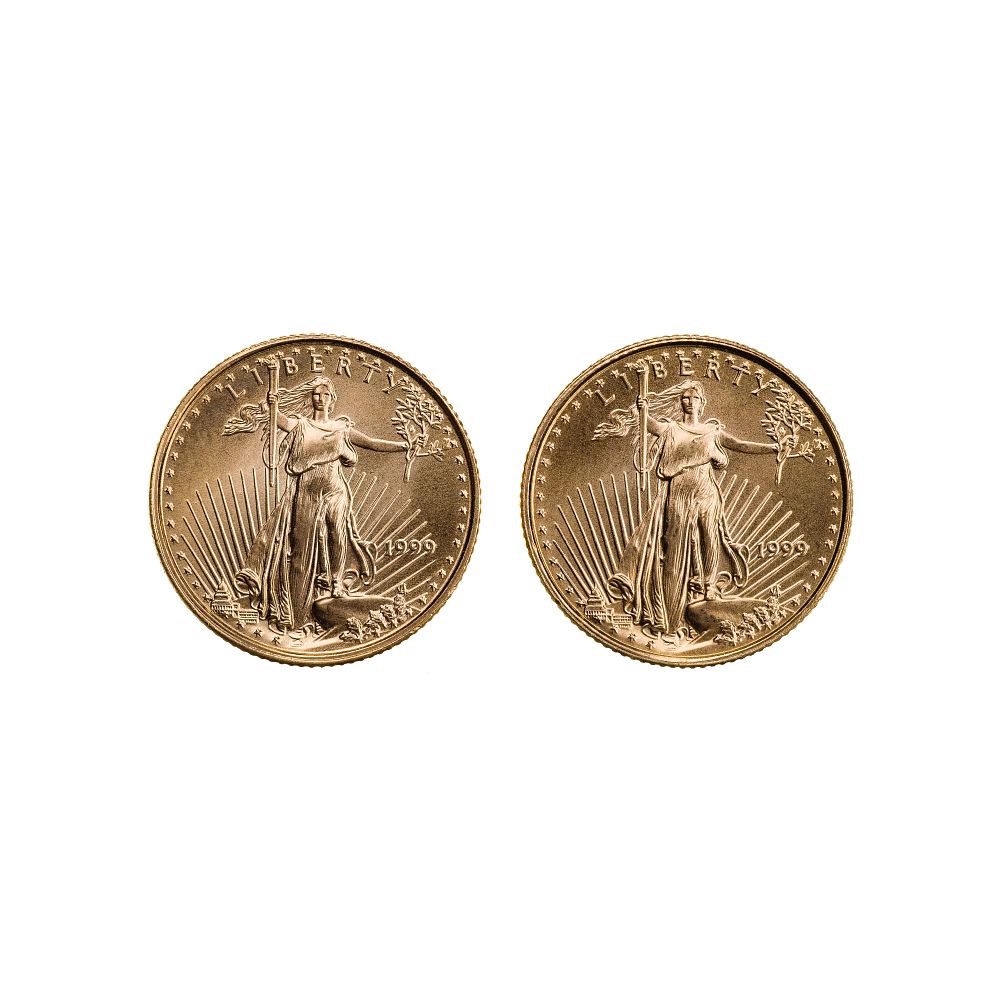 Lot 260: 1999 $5 Gold Eagles Unc.
