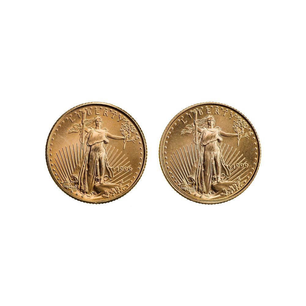 Lot 262: 1999 $5 Gold Eagles Unc.