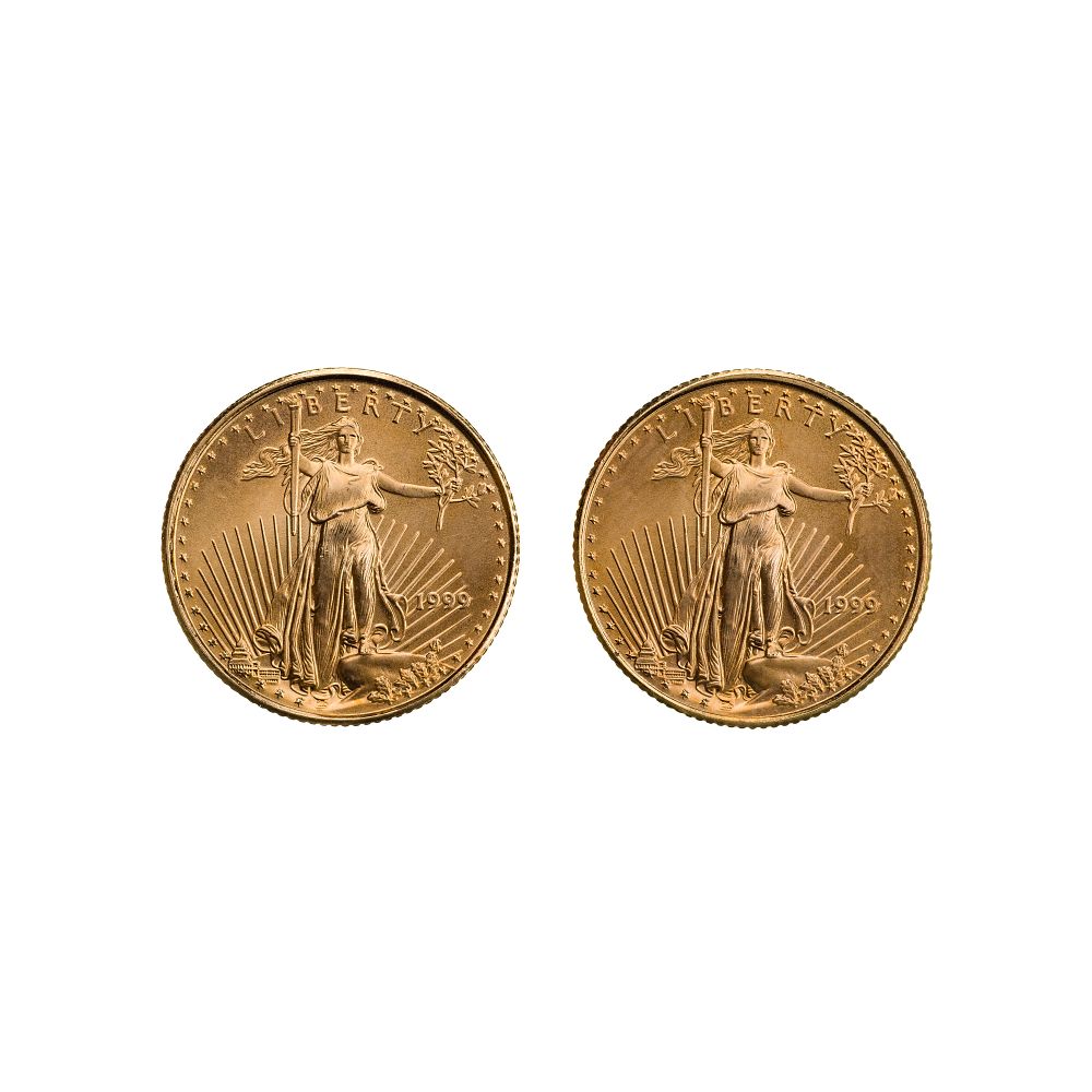 Lot 263: 1999 $5 Gold Eagles Unc.