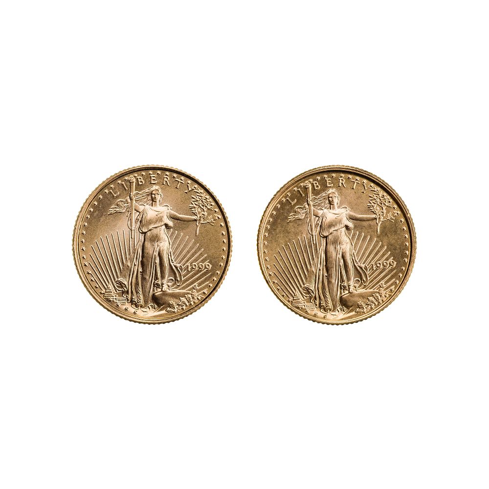Lot 264: 1999 $5 Gold Eagles Unc.