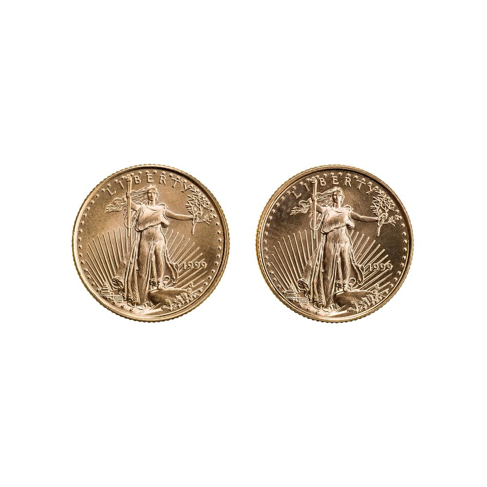 Lot 265: 1999 $5 Gold Eagles Unc.