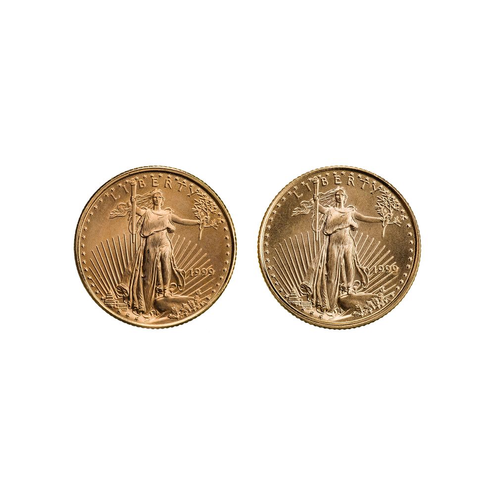 Lot 266: 1999 $5 Gold Eagles Unc.