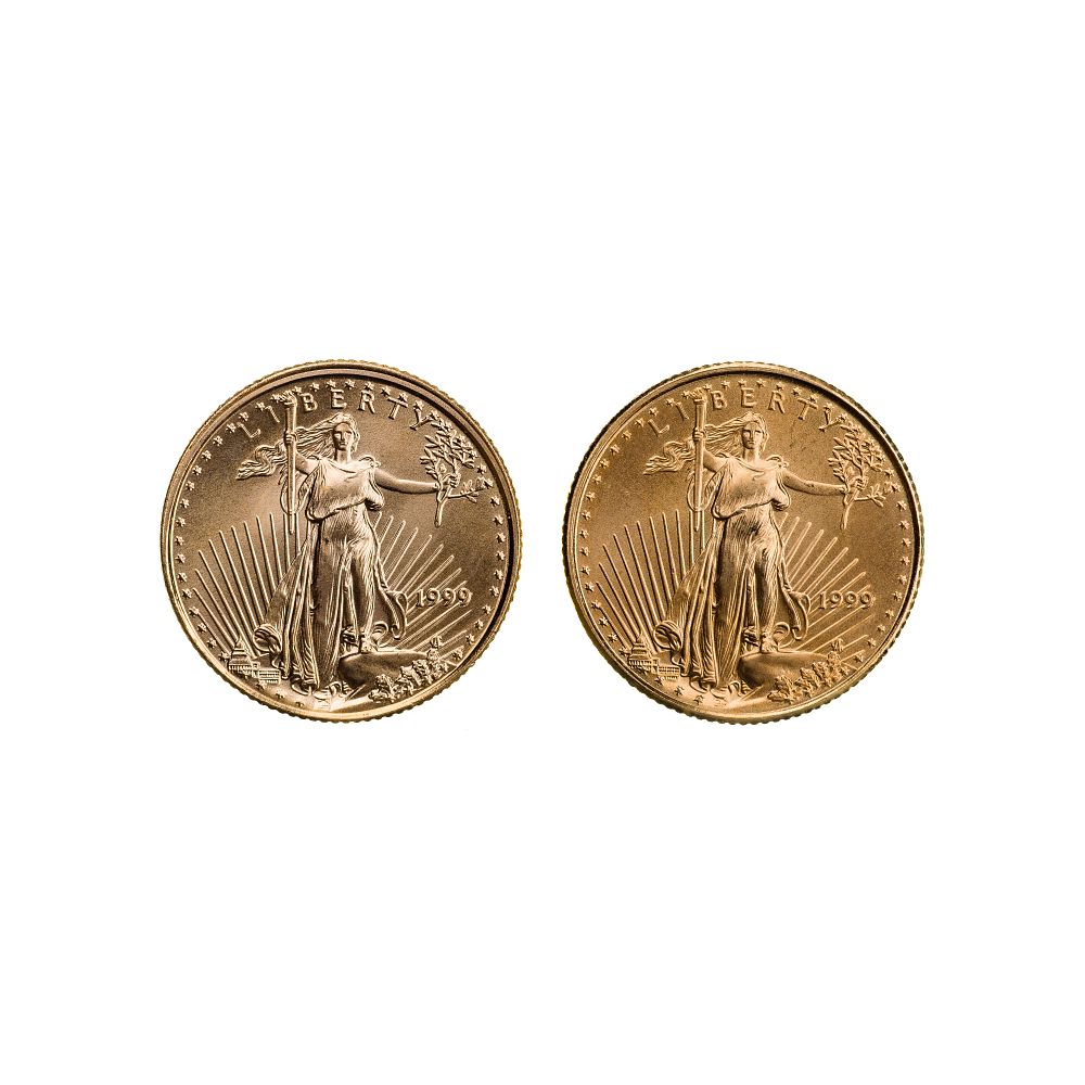 Lot 267: 1999 $5 Gold Eagles Unc.