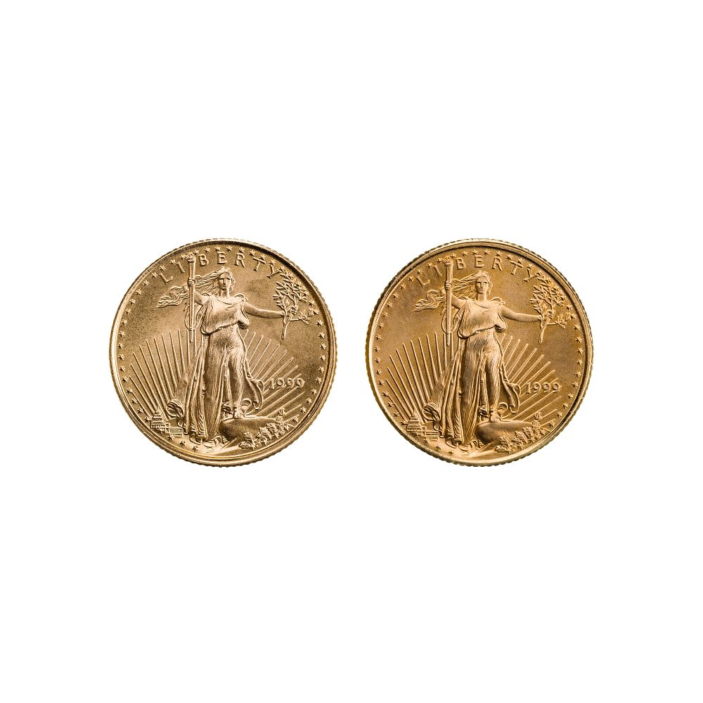 Lot 273: 1999 $5 Gold Eagles Unc.