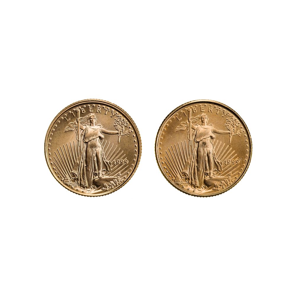 Lot 275: 1999 $5 Gold Eagles Unc.