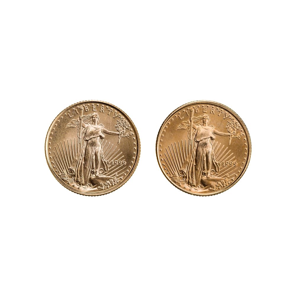 Lot 276: 1999 $5 Gold Eagles Unc.