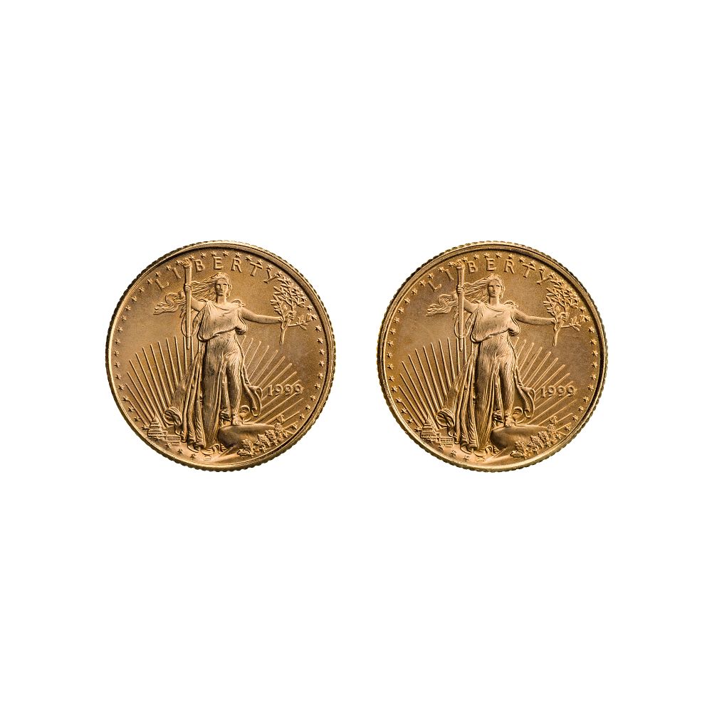 Lot 277: 1999 $5 Gold Eagles Unc.