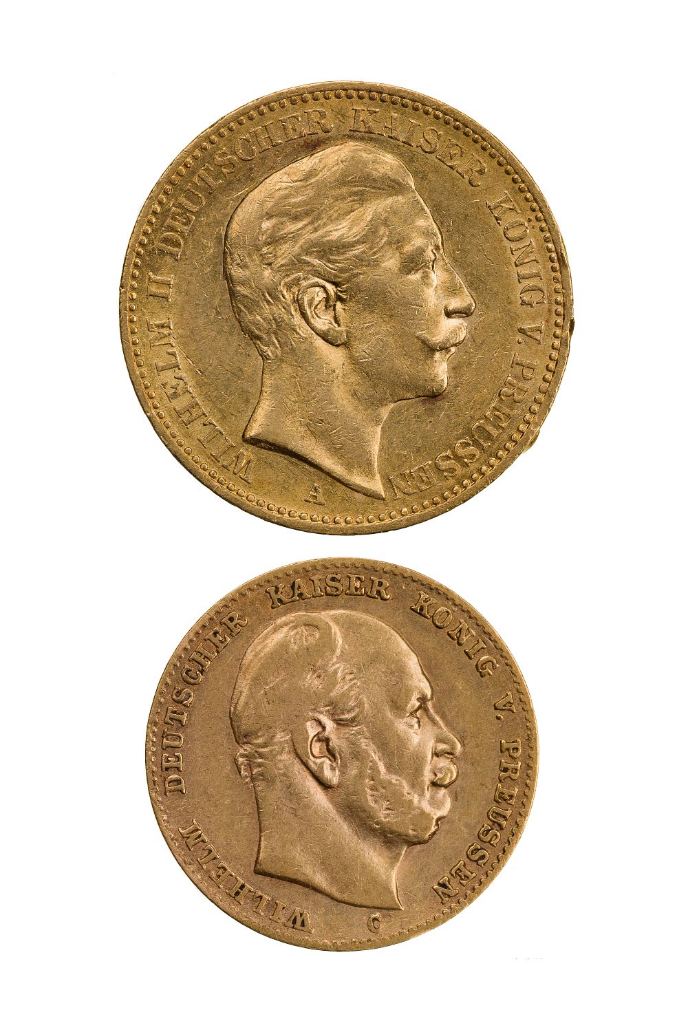 Lot 328: Germany: 1875-C 10 Mark 1896-A 20 Mark Gold
