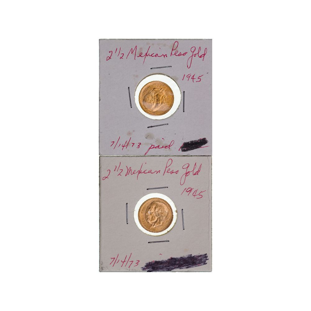 Lot 332: Mexico: 1945 2 1/2 Peso Gold