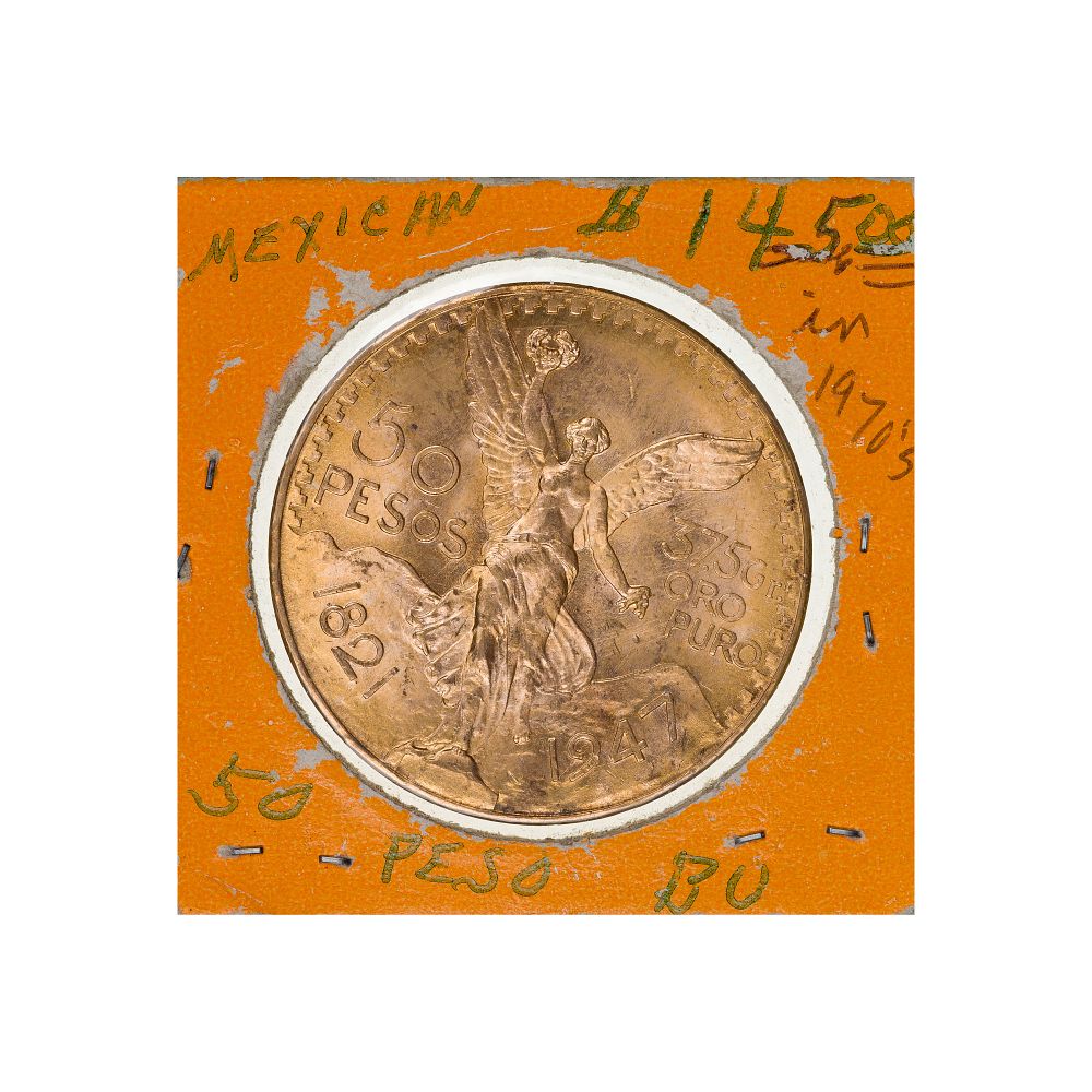 Lot 336: Mexico: 1947 50 Pesos Gold Unc.