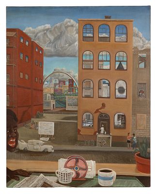 G.T. Tisori - G. T. Tisori (American, 1939-2012) Acrylic on Canvas Undated, unsigned, accompanied 