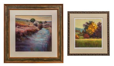 Marla Bagetta - Marla Bagetta (American, 20th Century) Pastel (2) items, both undated, including 