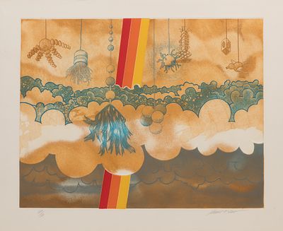 Russell Gordon - Russell T. Gordon (American, 1936-2013) 'Skyscrape' Etching and Aquatint 1974 